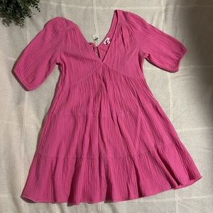 Aerie fuchsia babydoll dress, NWT